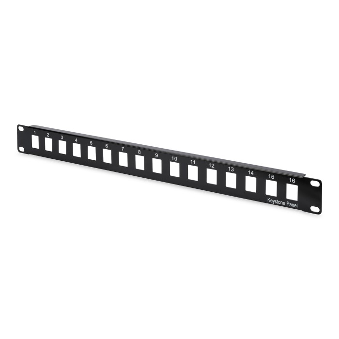 PANNELLO PATCH 19' MODULARE 16 PORTE 1 UNITA' COLORE NERO (SENZA MODULI)