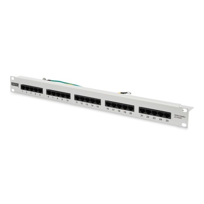 PANNELLO PATCH PER ISDN 19' CATEGORIA 3 - 25 PORTE 8 POLI