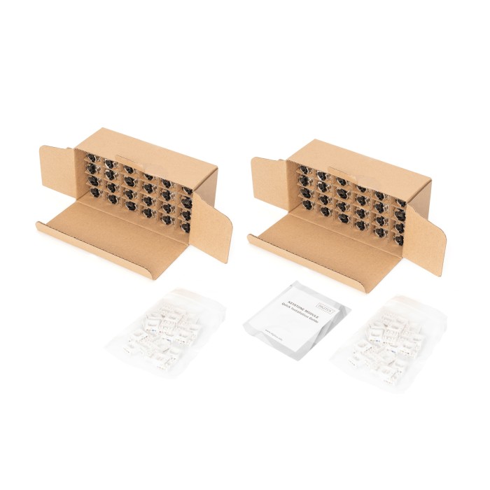 Modulo Keystone CAT 6A, schermato con supporto dei cavi intelligente - 48 pezzi