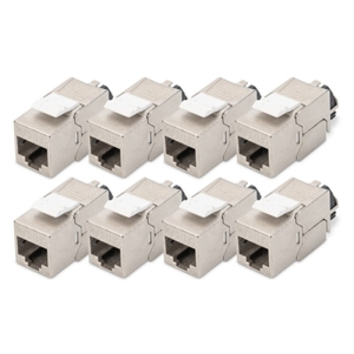 Modulo Keystone CAT 6A, schermato con supporto dei cavi intelligente - 8 pezzi