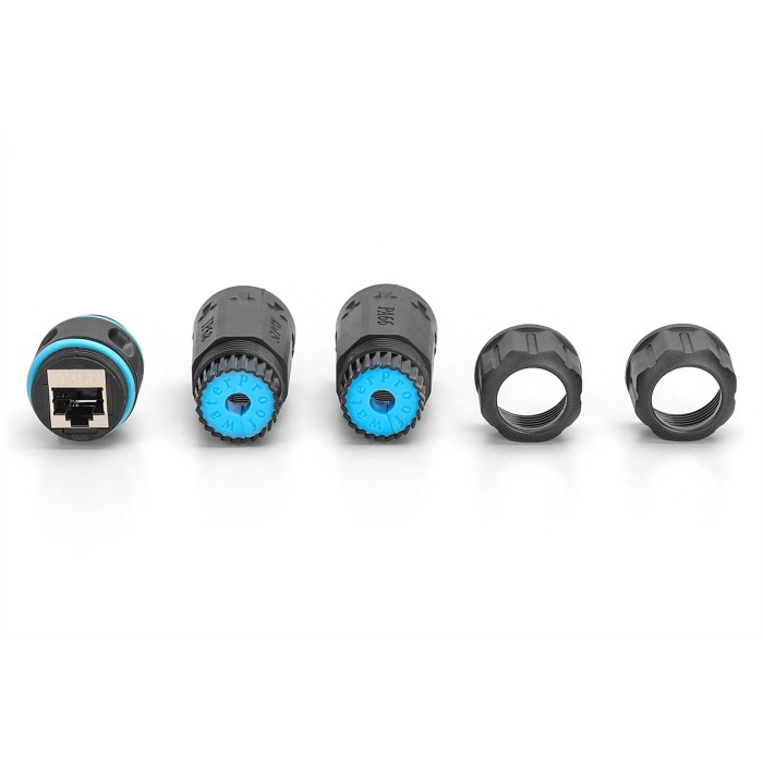 DIGITUS Collegamento esterno CAT 6A, classe di protezione IP68, collegamento da RJ45 a RJ45