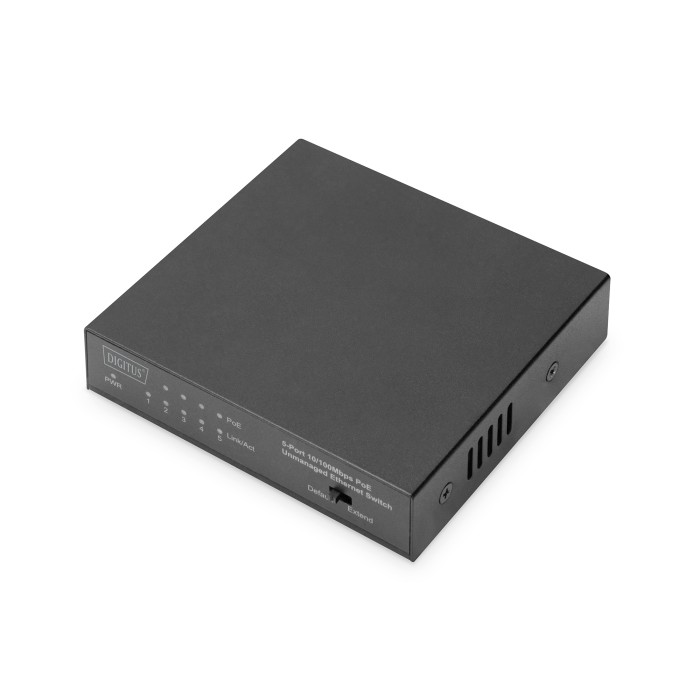 Fast Ethernet PoE Switch 4-porte PoE + 1-porta uplink, 60W PoE Budget