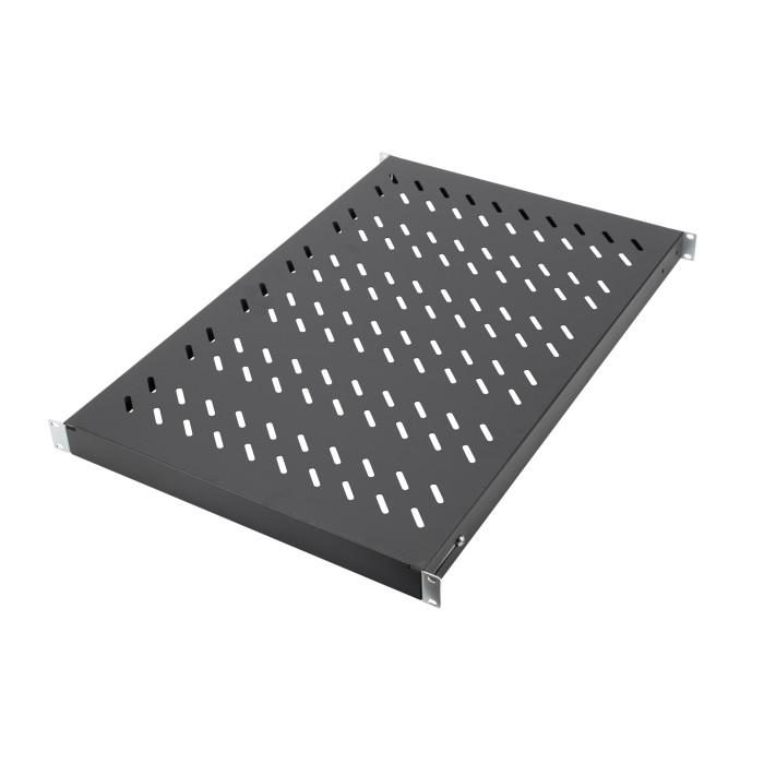 RIPIANO PER ARMADI RACK 19' ESTENSIONE VARIABILE 700-900 MM CON 4 AGGANCI COLORE NERO