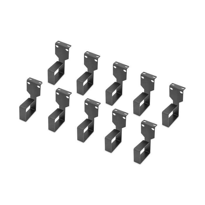 DIGITUS confezione 10 Supporti cavo per armadi 19' 45x80x100 mm nero