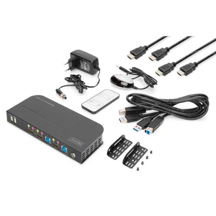 Switch KVM, 2x1 HDMI, HDMI Out, USB, 4Kx2K@60Hz