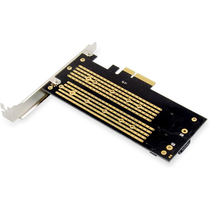 SCHEDA ADD-ON M.2 NGFF/NVME SSD PCI-EXPRESS SUPPORTA CHIAVI B, M E B+M, DIMENSIONI DA 30-110MM
