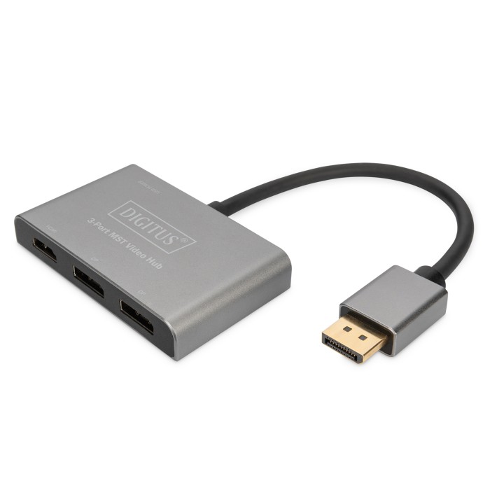 DIGITUS Video Hub MST a 3 porte (DP -> 2x DP, 1x HDMI)
