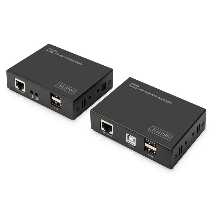 ESTENSORE KVM USB/VGA PER VIDEO TASTIERA MOUSE TRAMITE CAVO CAT 5E DIGITUS