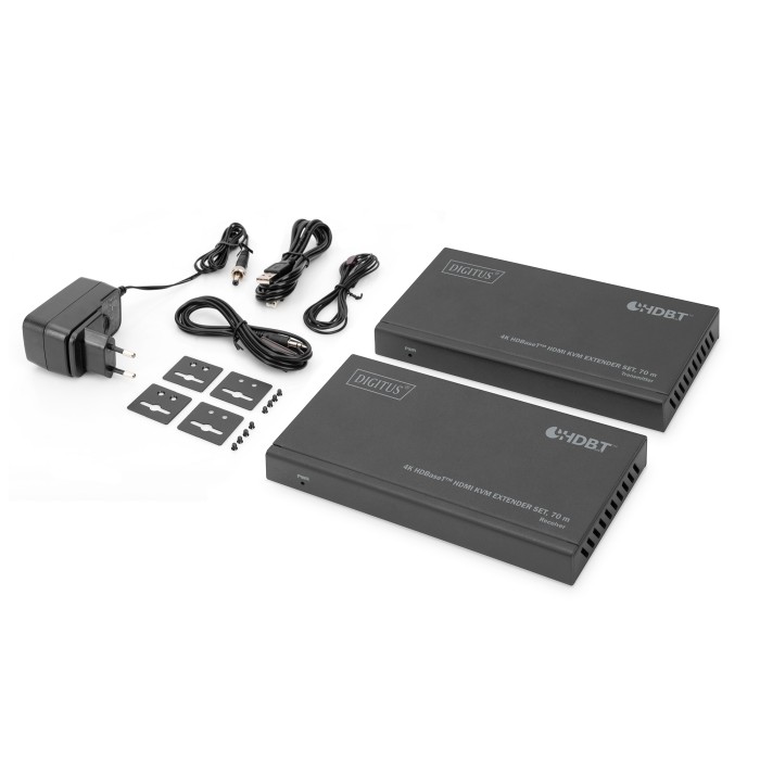 Set extender 4K HDBaseT? HDMI KVM, 70 m Digitus