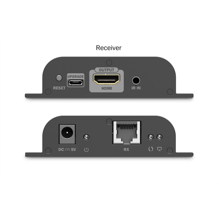 Ricevitore HDMI per DS55351, 4K/60Hz 120/200 mt. uno-a-molti, CAT, nero