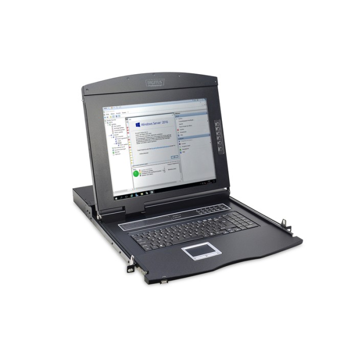CONSOLE TFT 17' PER RACK 19' 1 PORTA KVM E TOUCHPAD TASTIERA ITALIANA DIGITUS