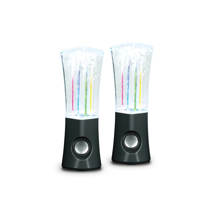 COPPIA ALTOPARLANTI ILLUMINATI A SPRUZZO D'ACQUA 3 WATT COLORE NERO