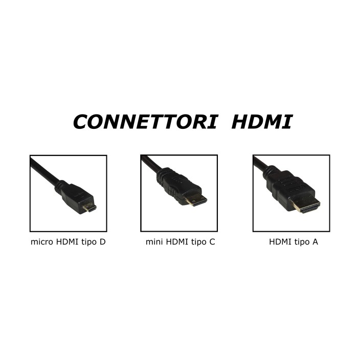 CAVO HDMI HIGH SPEED WITH ETHERNET CONNETTORI MICRO HDMI D MASCHIO/ HDMI A MASCHIO MT. 3