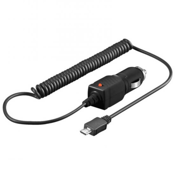 CARICABATTERIA DA AUTO 1A MICRO USB CON CAVO 1,5 MT 12-24 VOLT