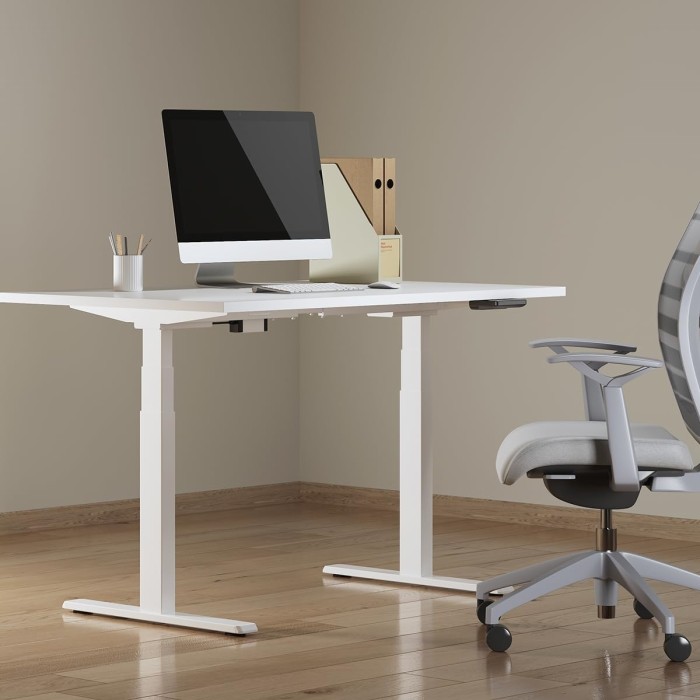SUPPORTO PER TAVOLO ALZO ELETTRICO 620-1280 MM DOPPIO MOTORE BIANCO