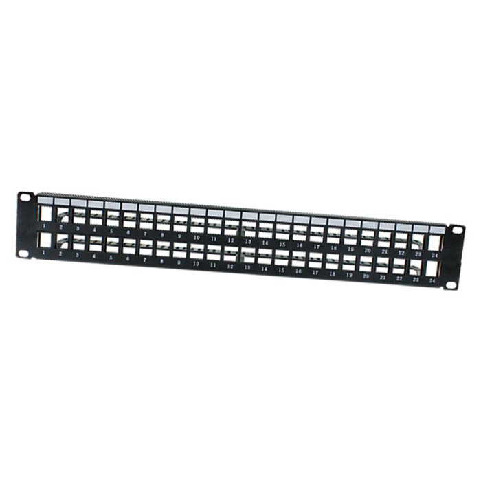 PATCH PANEL 2 UNITA 48 PORTE VUOTE PER RACK 19'