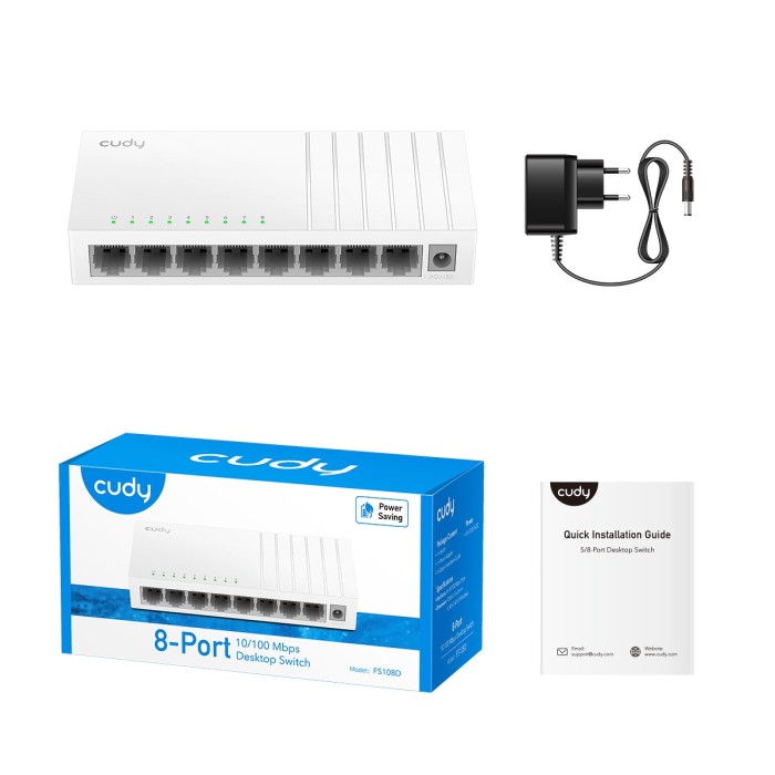 Switch non gestito a 8 porte 10/100 Mbps