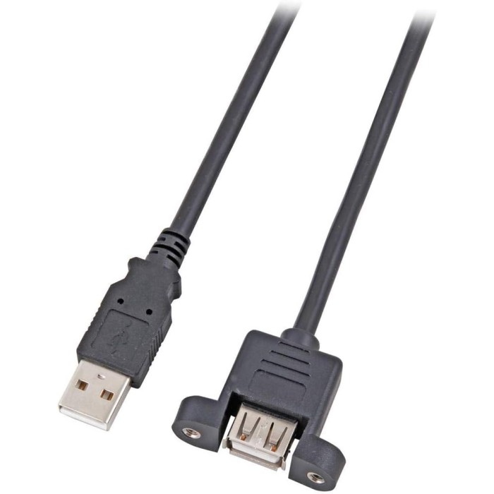 CAVO USB CONNETTORE A MASCHIO/A FEMMINA DA PANNELLO MT. 1,8