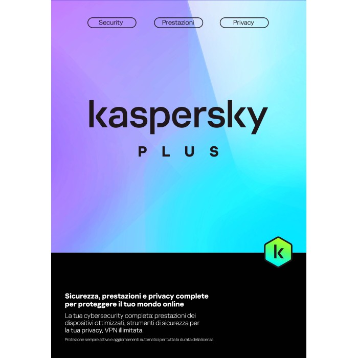 Kaspersky Plus 3 dispositivi 1 anno slim sierra bs IT