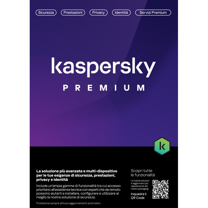 Kaspersky Premium 5 dispositivi 1 anno slim sierra bs IT