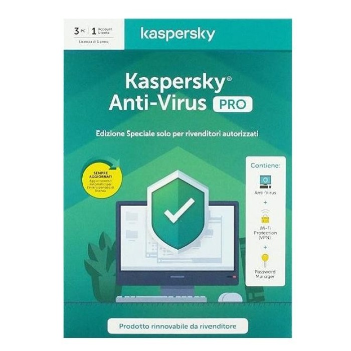 KASPERSKY ANTIVIRUS 3 USER PRO