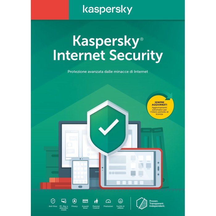 KASPERSKY INTERNET SECURITY 2020 1 UTENTE 1 ANNO