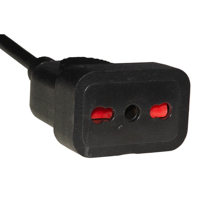 CAVO PER GRUPPI DI CONTINUITA' CON 1 FEMMINA TRIPOLARE ITALIANA 10A/16A - 1 CONNETTORE MASCHIO C14