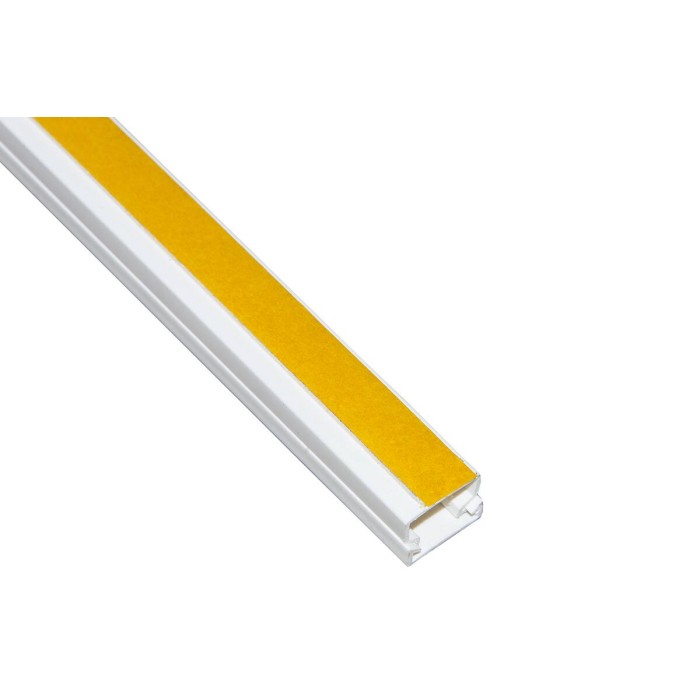 CANALINA PASSACAVI ADESIVA IN PVC MM 15x10 MT 2 CON COPERCHIO SCORREVOLE BIANCO