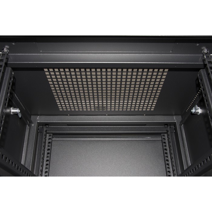 ARMADIO RACK 19' 42U (A)2055, (L)600, (P)600 COLORE NERO PORTA TRAFORATA