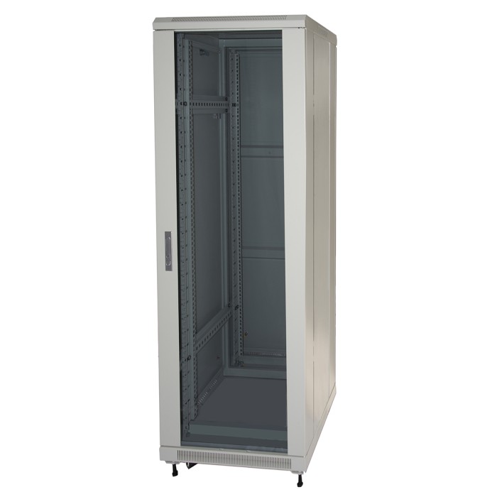 ARMADIO RACK 19' 42U (A)2055, (L)600, (P)600 COLORE GRIGIO PORTA VETRO