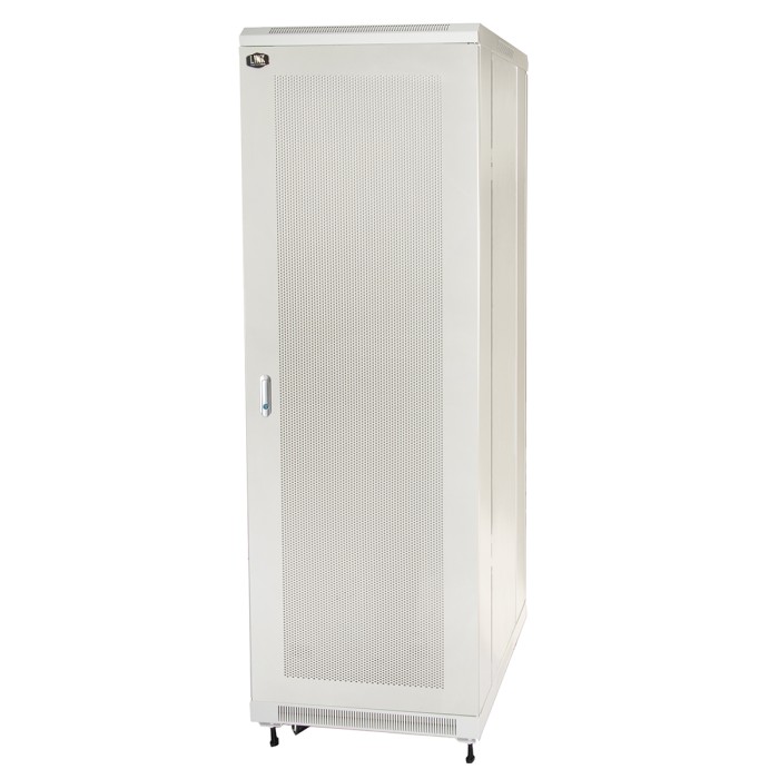 ARMADIO RACK 19' 42U (A)2055, (L)600, (P)600 COLORE GRIGIO PORTA TRAFORATA