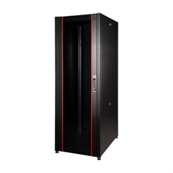 ARMADIO RACK PER RETI 19' 42U (A)2000, (L)600, (P)600 COLORE NERO PORTA TRAFORATA SERIE EAVI