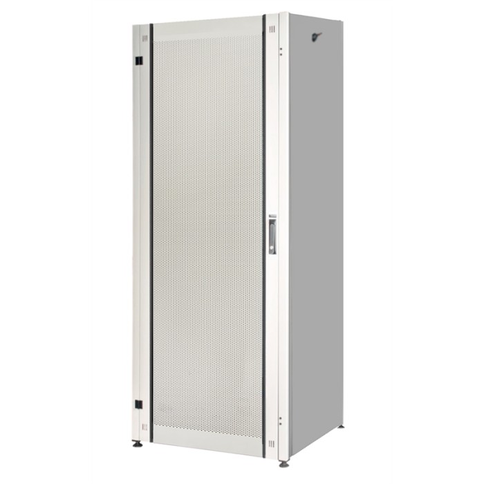 ARMADIO RACK PER RETI 19' 42U (A)2002, (L)600, (P)800 COLORE GRIGIO PORTA TRAFORATA SERIE EAVI