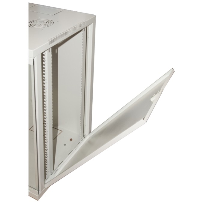 ARMADIO RACK 19' 9 UNITA' DA MURO PER RETI (A)485 X (L)540 X (P) 450 MM COLORE GRIGIO PORTA VETRO