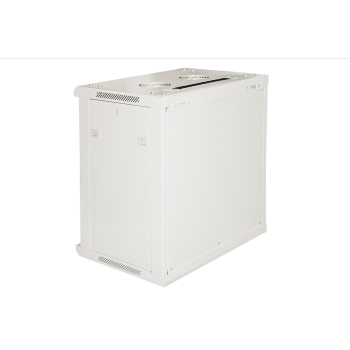 ARMADIO RACK 19' 9 UNITA' DA MURO A) 500 x (L) 600 x (P) 450 GRIGIO DISASSEMBLATO PORTA VETRO