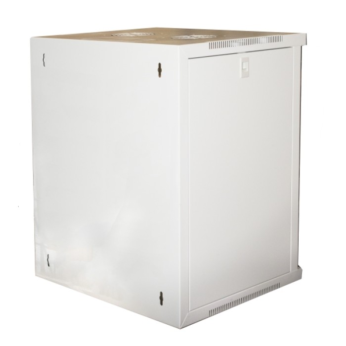 ARMADIO RACK 19' 12 UNITA' DA MURO PER RETI (A)620 X (L)540 X (P) 450 MM COLORE GRIGIO PORTA VETRO