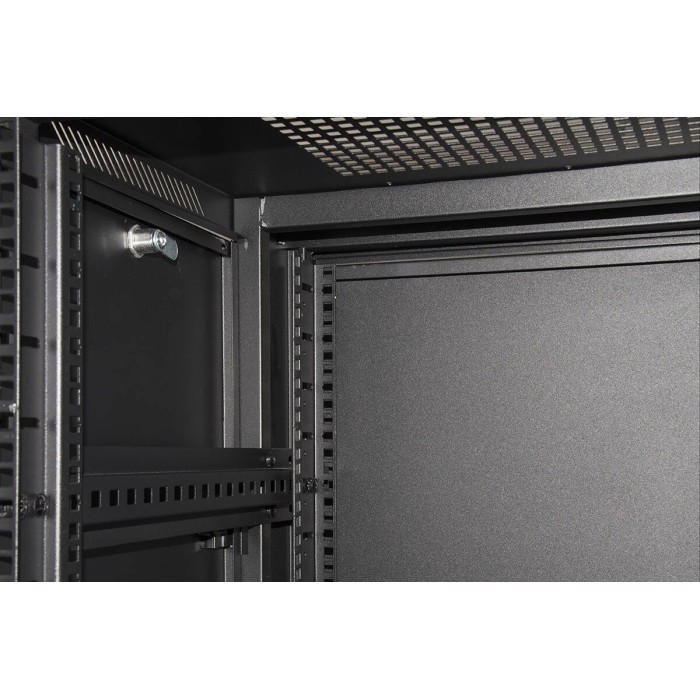 ARMADIO RACK 19' 27U (A)1388 (L)600 (P)1000 COLORE NERO PORTA VETRO