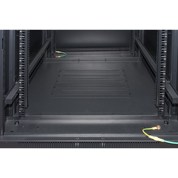 ARMADIO RACK 19' PER RETI 27U (A)1388 (L)600 (P)800 COLORE NERO PORTA VETRO