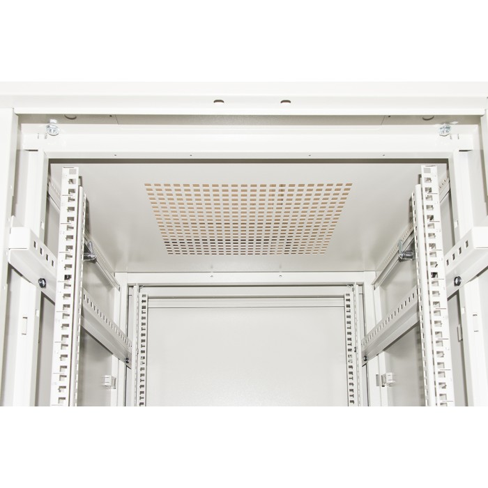 ARMADIO RACK 19' PER RETI 27U (A)1388 (L)600 (P)800 COLORE GRIGIO PORTA VETRO