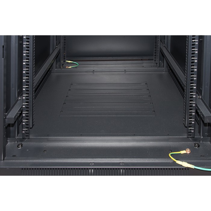 ARMADIO RACK 19' PER RETI 32U (A)1610, (L)600, (P)800 COLORE NERO PORTA VETRO DISASSEMBLATO