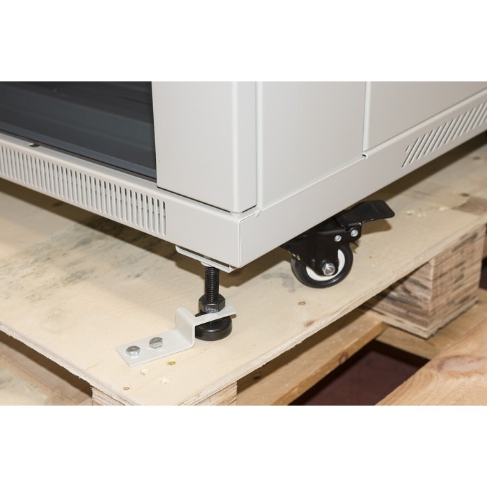 ARMADIO RACK 19' PER RETI 37U (A)1770, (L)600, (P)600 COLORE GRIGIO PORTA VETRO