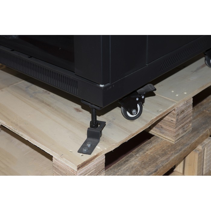 ARMADIO RACK 19' PER RETI 37U (A)1770, (L)600, (P)800 COLORE NERO PORTA VETRO