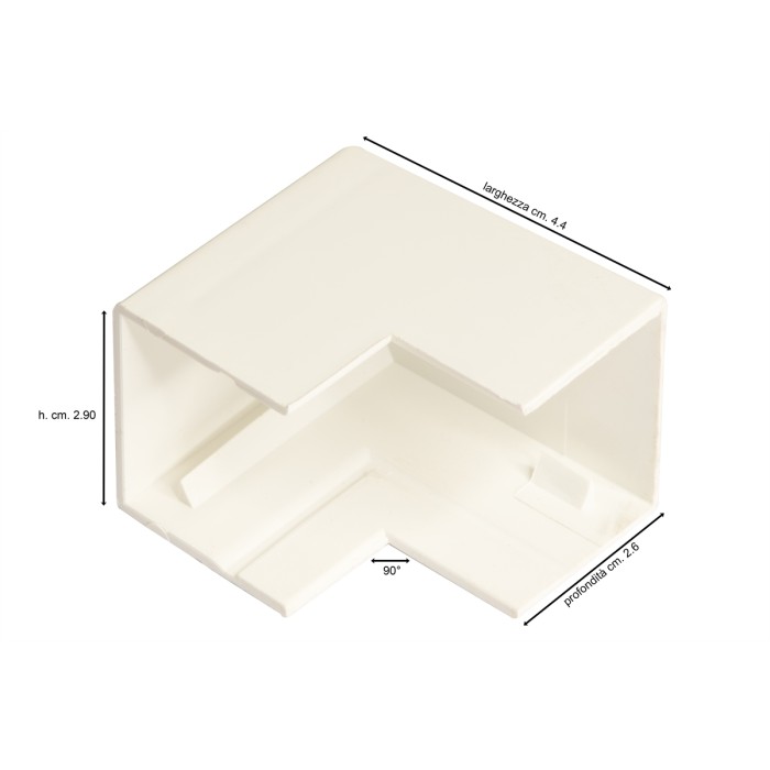 ANGOLO ESTERNO 90? PER CANALINA 25 MM. PER LK25616, LK25625.