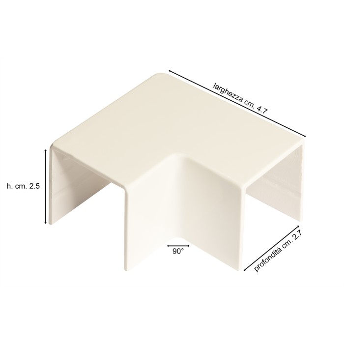 ANGOLO 90? PER CANALINA 25 MM. PER LK25616, LK25625