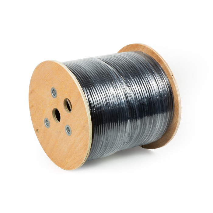 CAVO SOLIDO UTP PER RETI CATEGORIA 6 GUAINA PE PER ESTERNO AWG23 MATERIALE CCA MATASSA MT 305