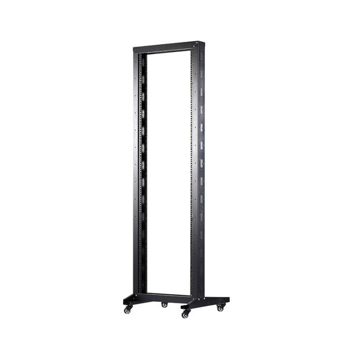 FRAME DI MONTAGGIO APERTO 19' 42 UNITA' CON 2 MONTANTI 600X600 MM COLORE NERO