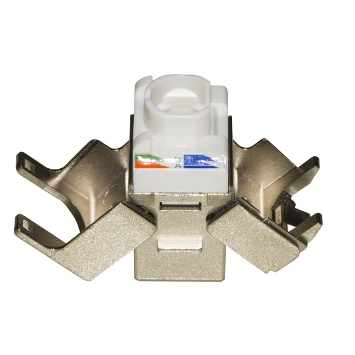 PRESA RETE KEYSTONE JACK RJ45 CATEGORIA 5E SCHERMATA TOOLESS CONTATTI DORATI 50 MICRON