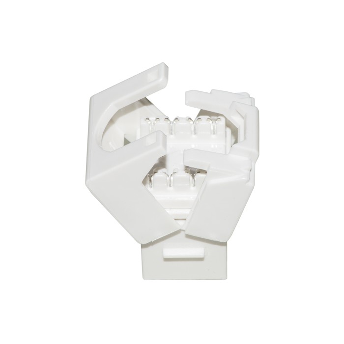 PRESA RETE KEYSTONE JACK RJ45 CATEGORIA 5E UTP TOOLESS COLORE BIANCO 180? CONTATTI DORATI 50 MICRON
