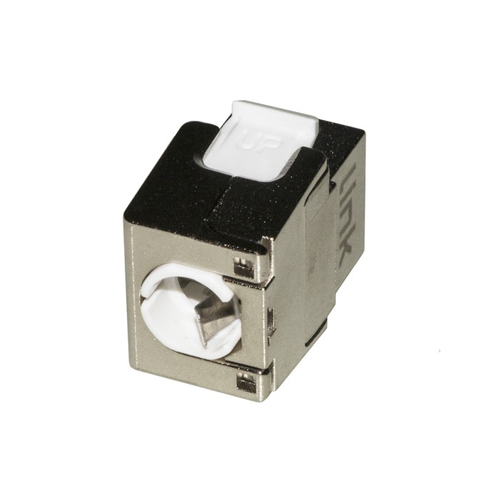 PRESA RETE KEYSTONE JACK RJ45 CATEGORIA 6A SCHERMATA TOOLESS CONTATTI DORATI 50 MICRON