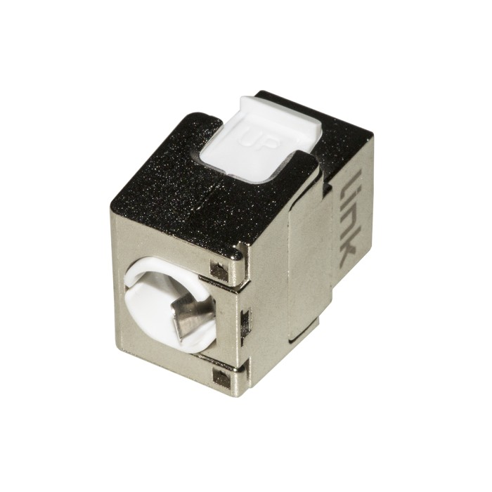PRESA RETE KEYSTONE JACK RJ45 CATEGORIA 6 SCHERMATA TOOLESS CONTATTI DORATI 50 MICRON